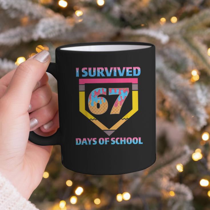 I Survived 67 Days Of School Baseball Trend For Boys Girls Graphic Print Coffee Mug