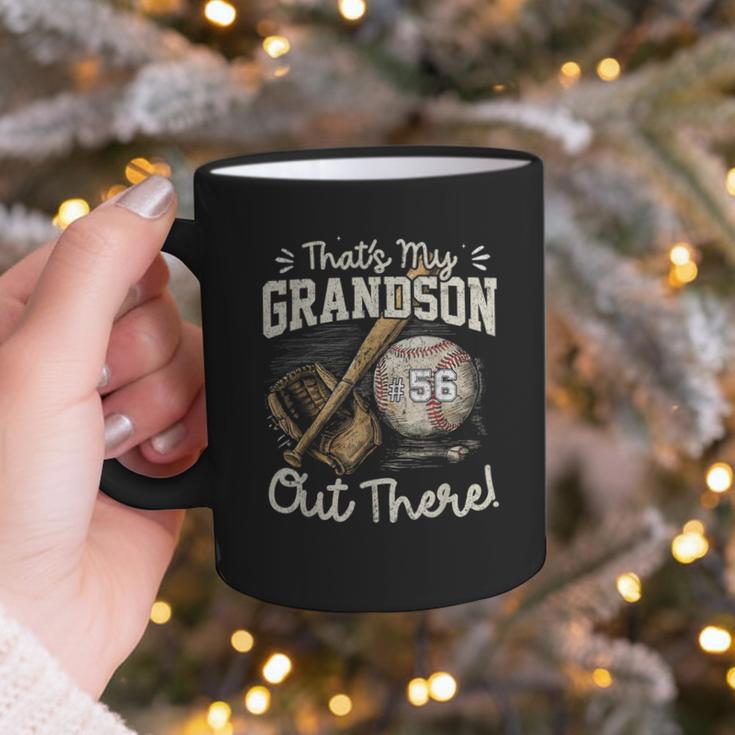 That's My Grandson Out There Jersey Number 56 Baseball Graphic Print Coffee Mug