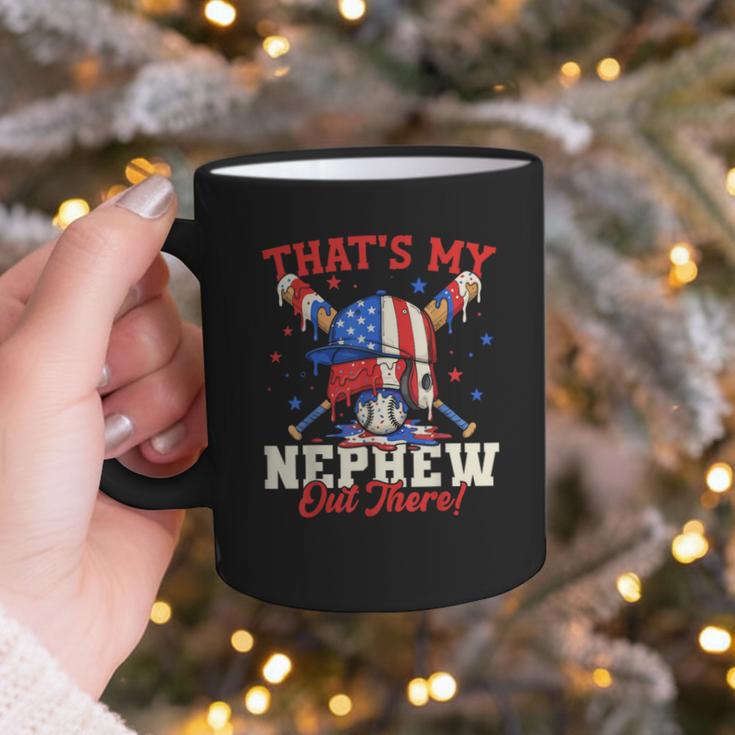 That's My Nephew Out There Baseball Cream Drip Crossed Bat Graphic Print Coffee Mug