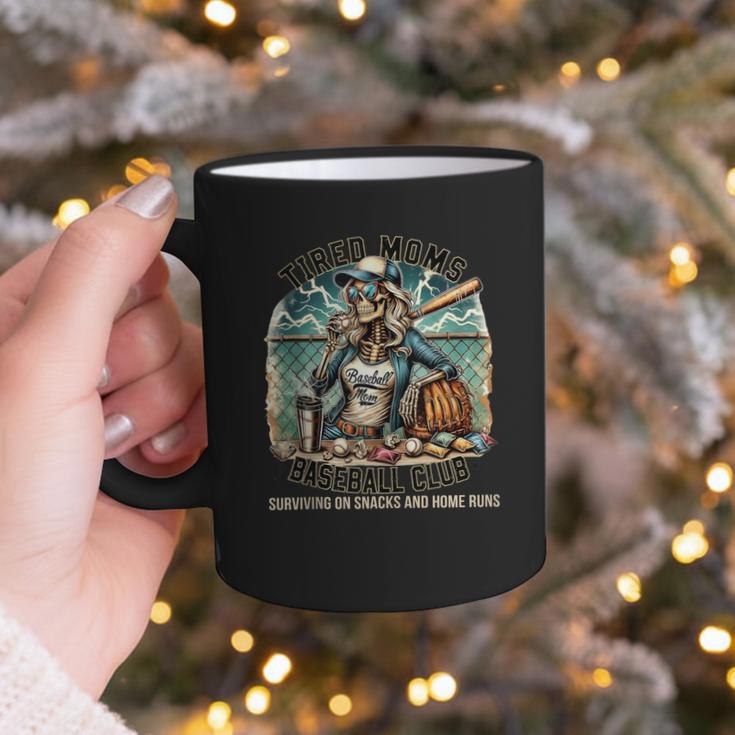 Tired Mom's Baseball Club Surviving On Snacks And Home Runs Graphic Print Coffee Mug