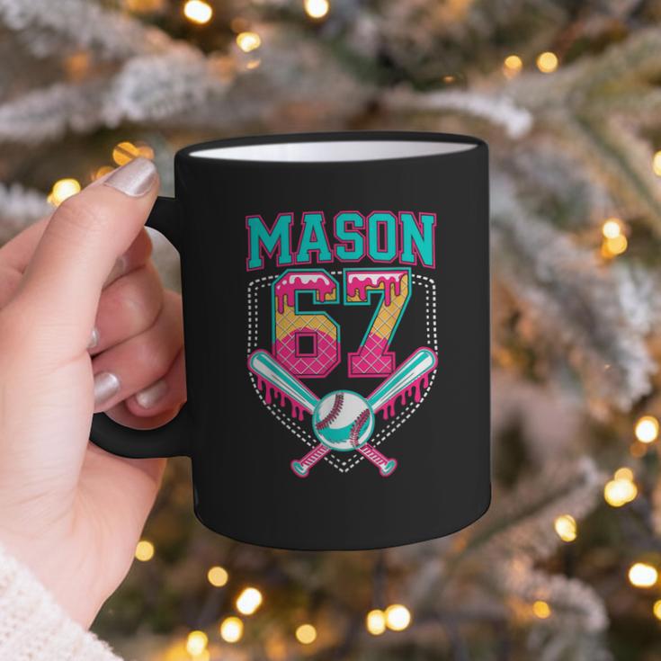 Trendy Mason 67 Mem Ice Cream Drip Baseball Birthday Costume Graphic Print Coffee Mug Trendy Mason 67 Mem Ice Cream Drip Baseball Birthday Costume Graphic Print Coffee Mug