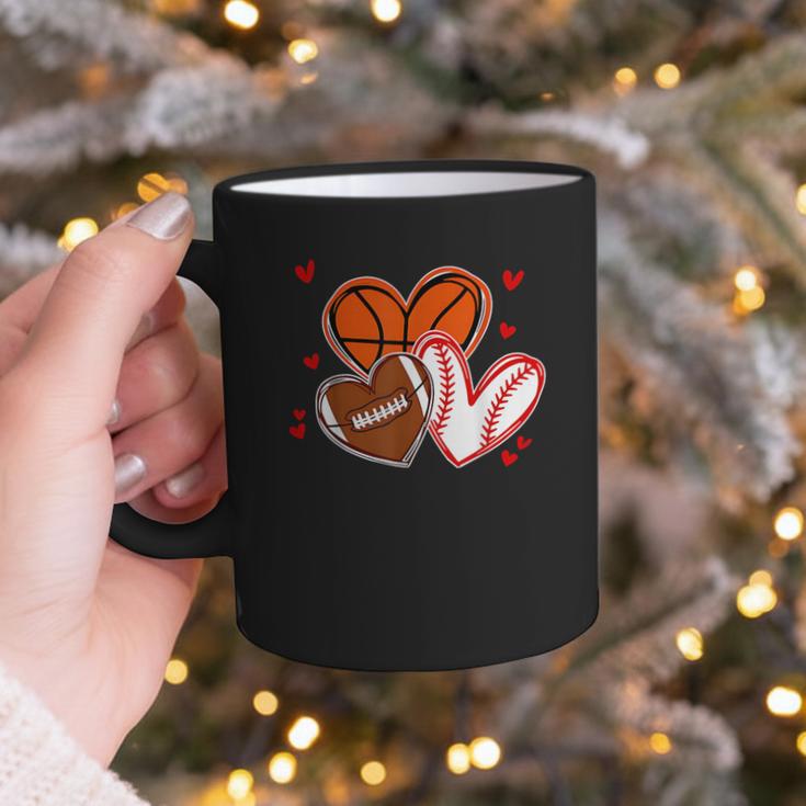 Valentines Baseball Basketball Football Heart Boy Men Graphic Print Coffee Mug Valentines Baseball Basketball Football Heart Boy Men Graphic Print Coffee Mug