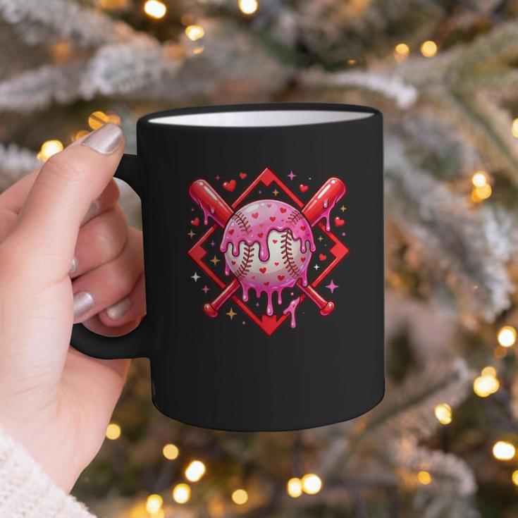 Valentines Day Baseball Boys Ice Cream Drip Heart Youth Kids Graphic Print Coffee Mug
