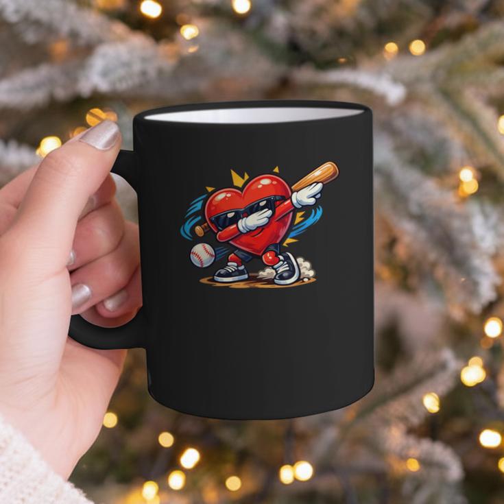 Valentines Day Baseball Dabbing Red Heart Love Boys Graphic Print Coffee Mug Valentines Day Baseball Dabbing Red Heart Love Boys Graphic Print Coffee Mug