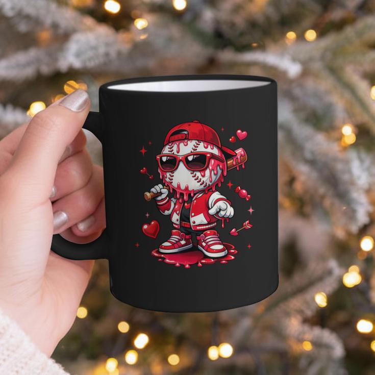Valentines Day Baseball Drip Ice Cream For Boys Kids Teens Graphic Print Coffee Mug
