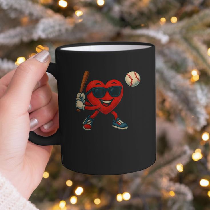 Valentines Day Baseball Red Heart Love Boys Kids Tee Graphic Print Coffee Mug
