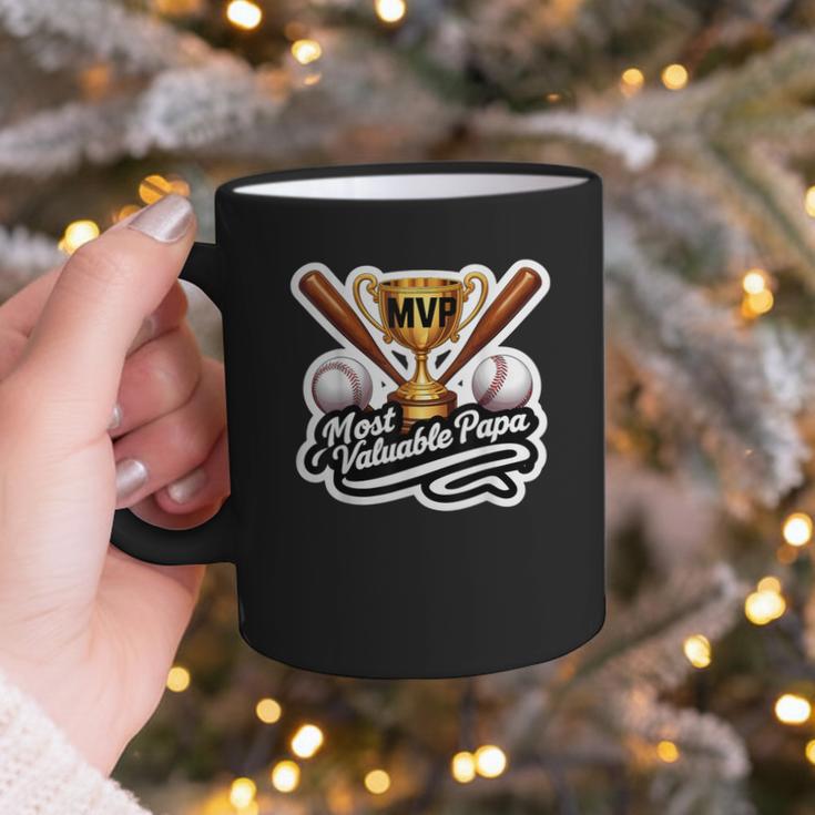Most Valuable Papa Baseball Dad Coach Player Father's Day Graphic Print Coffee Mug Most Valuable Papa Baseball Dad Coach Player Father's Day Graphic Print Coffee Mug