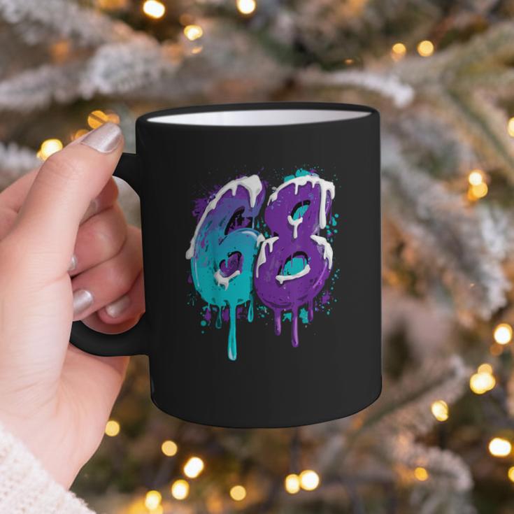 Vintage Baseball 68 Number Graphic Print Coffee Mug