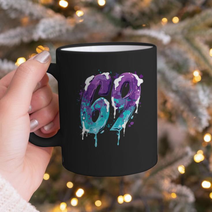 Vintage Baseball 69 Number Graphic Print Coffee Mug