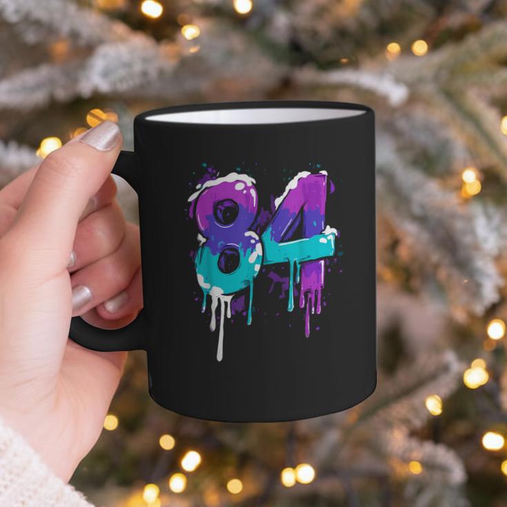 Vintage Baseball 84 Number Graphic Print Coffee Mug