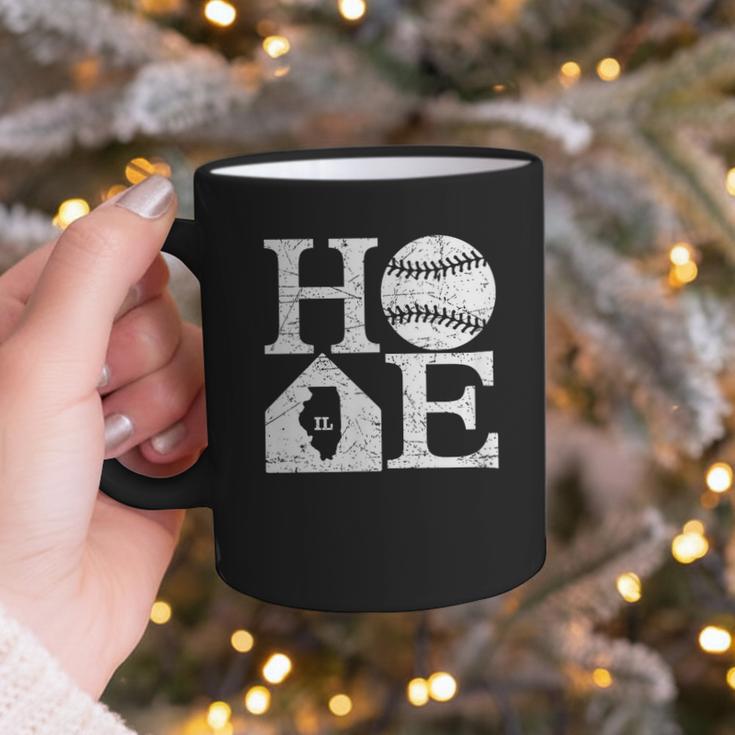Vintage Baseball Home Illinois State Outline Baseball Mom Graphic Print Coffee Mug Vintage Baseball Home Illinois State Outline Baseball Mom Graphic Print Coffee Mug