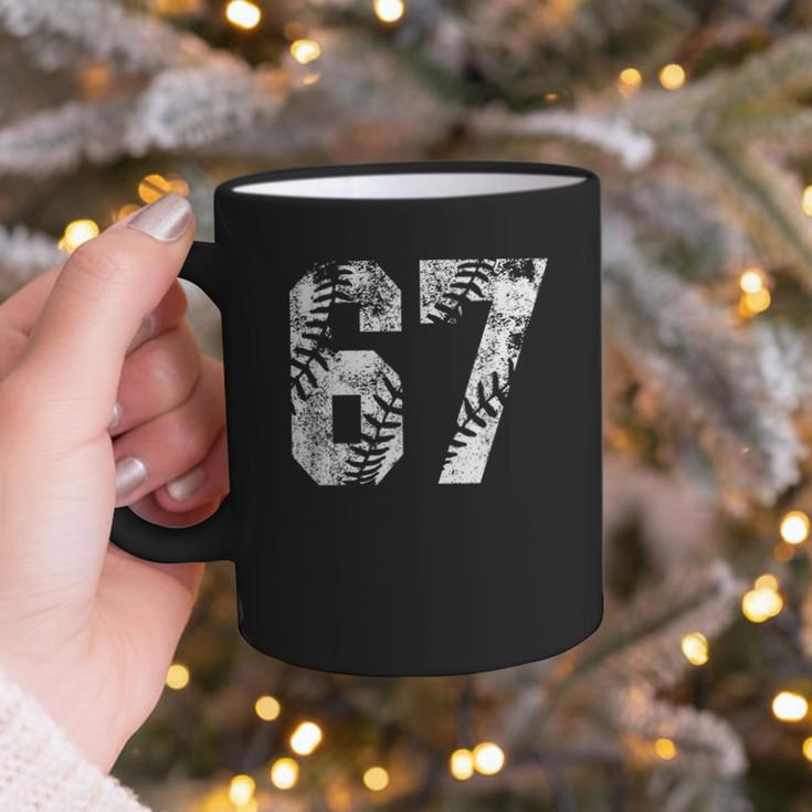 Vintage Baseball Number 67 Jersey Player Uniform Graphic Print Coffee Mug