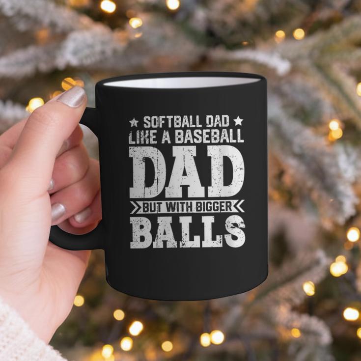 Vintage Softball Dad Like A Baseball Dad Fathers Day Graphic Print Coffee Mug
