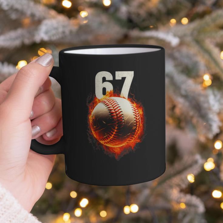 Women's 67 Baseball Boys Birthday Teens Six Seven Brainrot Graphic Print Coffee Mug