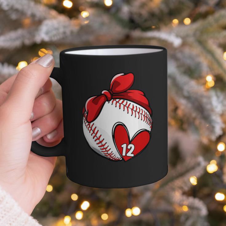 Womens Custom Baseball Mom Number 12 Heart For Mom Mommy Graphic Print Coffee Mug Womens Custom Baseball Mom Number 12 Heart For Mom Mommy Graphic Print Coffee Mug