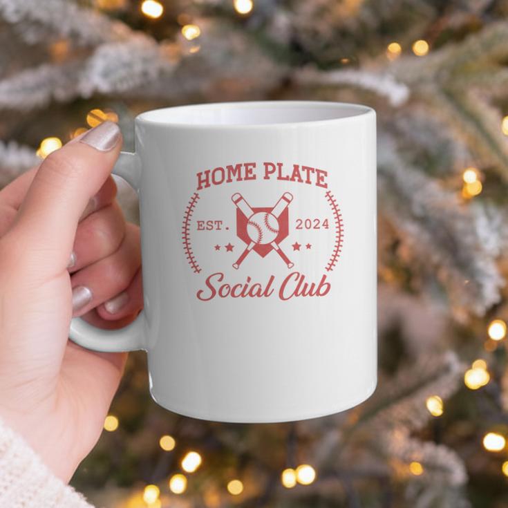 2024 Home Plate Social Club Softball Season Tee Baseball Mom Premium Graphic Print Coffee Mug