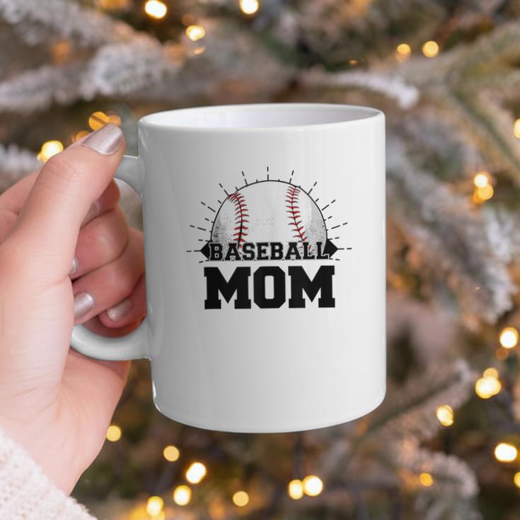 American Flag Patriotic Game Day Baseball Mom Graphic Print Coffee Mug
