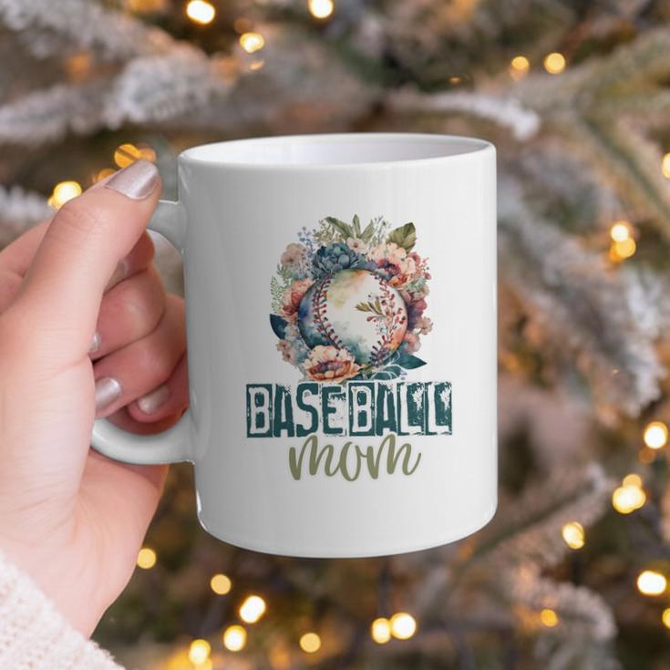Artsy Baseball Mom Flowers Unique Game Day Ball Distressed Graphic Print Coffee Mug Artsy Baseball Mom Flowers Unique Game Day Ball Distressed Graphic Print Coffee Mug