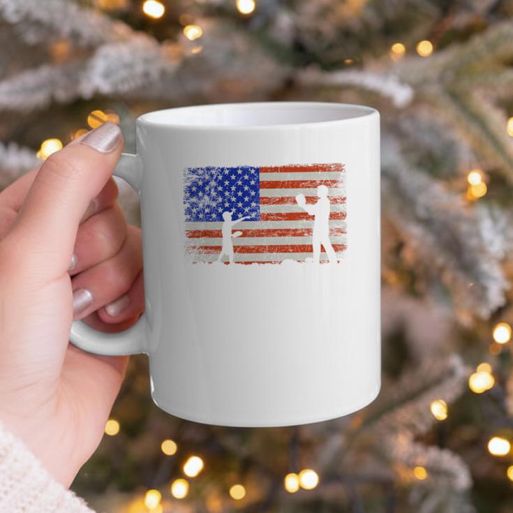 Baseball Coach Baseball Dad American Flag Premium Graphic Print Coffee Mug
