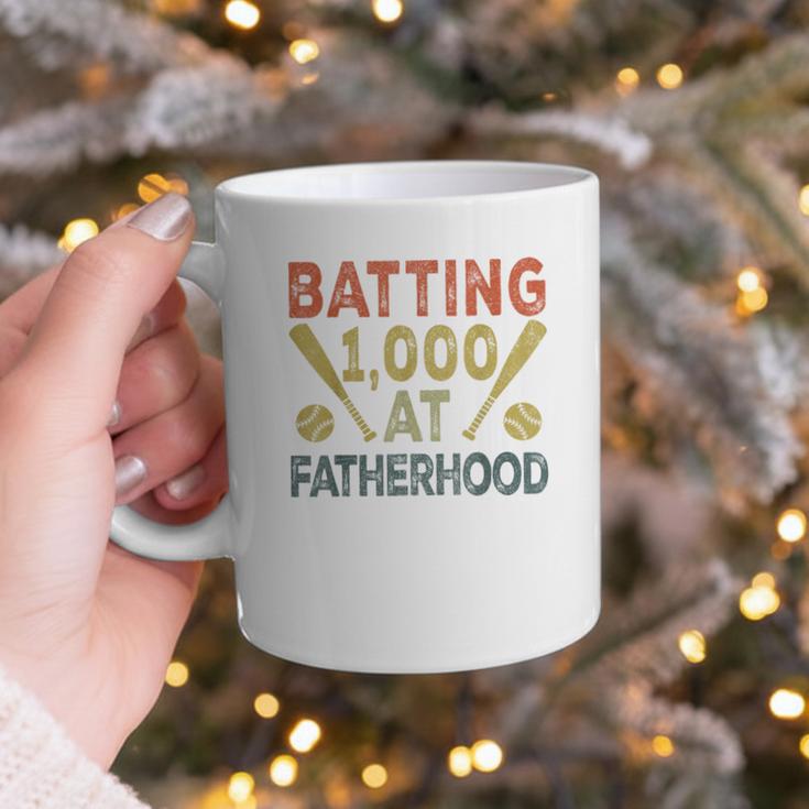 Baseball Dad Vintage Batting 1000 At Fatherhood Graphic Print Coffee Mug