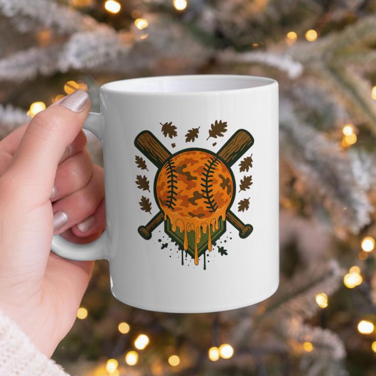Baseball Drip Ice Cream Dripping Blaze Hunter Orange Camo Graphic Print Coffee Mug Baseball Drip Ice Cream Dripping Blaze Hunter Orange Camo Graphic Print Coffee Mug