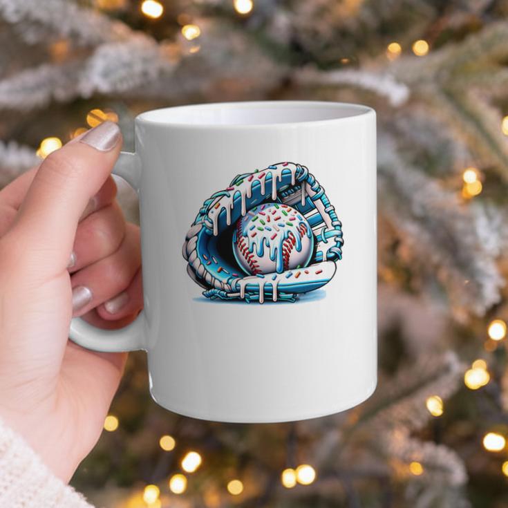 Baseball Drip Ice Cream Sprinkles Baseball Glove Premium Tri-Blend Graphic Print Coffee Mug