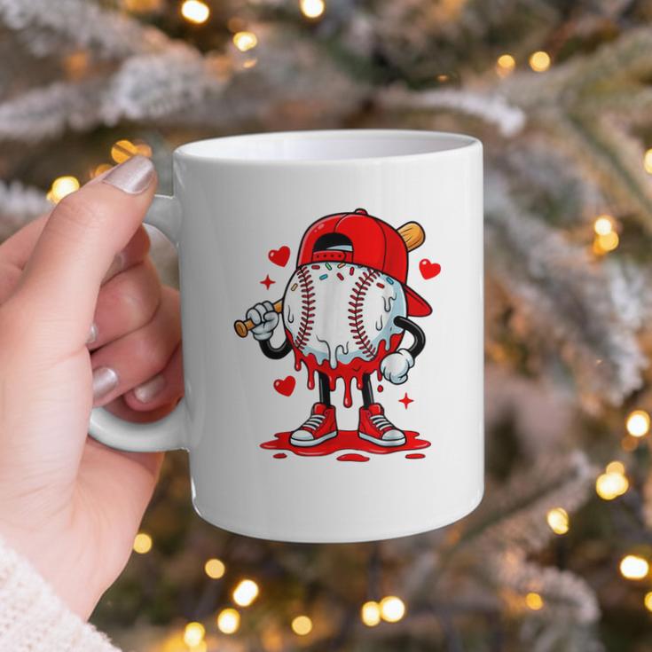 Baseball Drip Valentines Graphic Print Coffee Mug