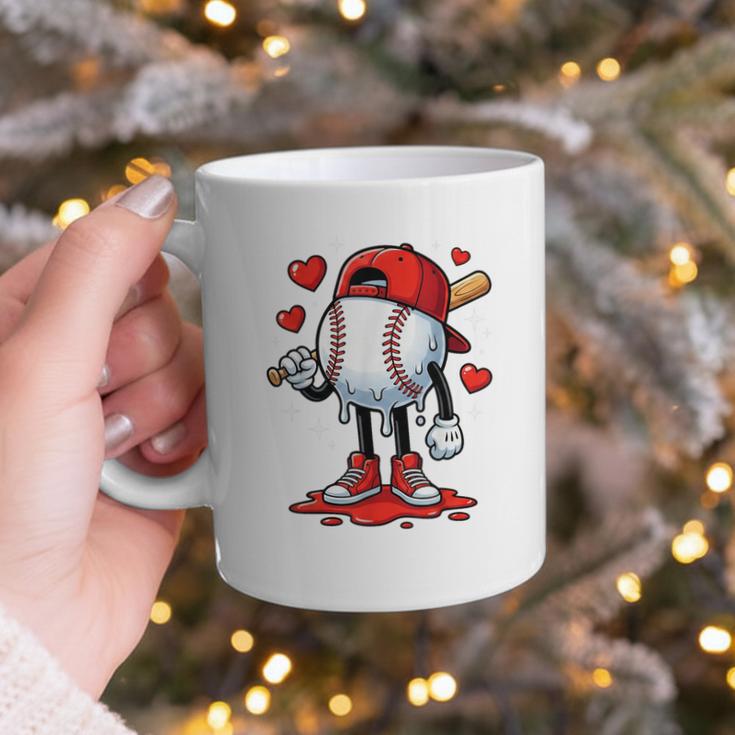 Baseball Ice Cream Drip Valentines Day Sports For Kids Boys Graphic Print Coffee Mug