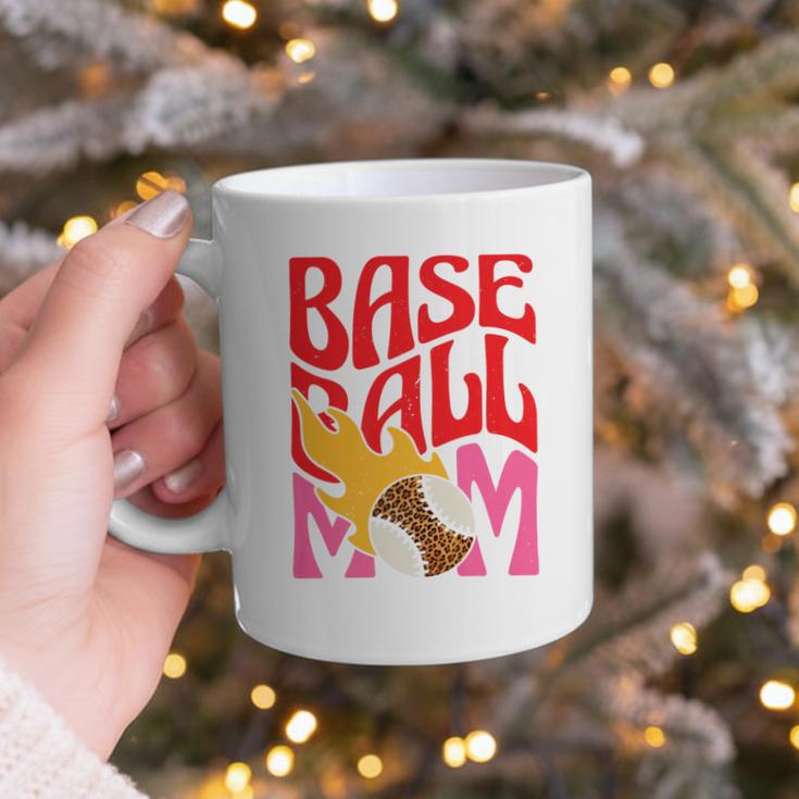 Baseball Mom Game Day Trendy Pink Leopard Mama Premium Graphic Print Coffee Mug