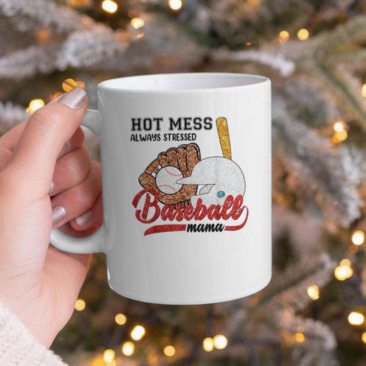 Baseball Mom Hot Mess Always Stressed Baseball Mama Graphic Print Coffee Mug Baseball Mom Hot Mess Always Stressed Baseball Mama Graphic Print Coffee Mug