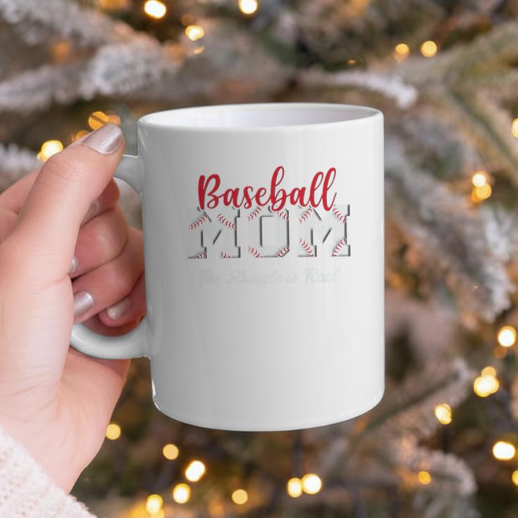 Baseball Mom The Struggle Is Real Premium Graphic Print Coffee Mug