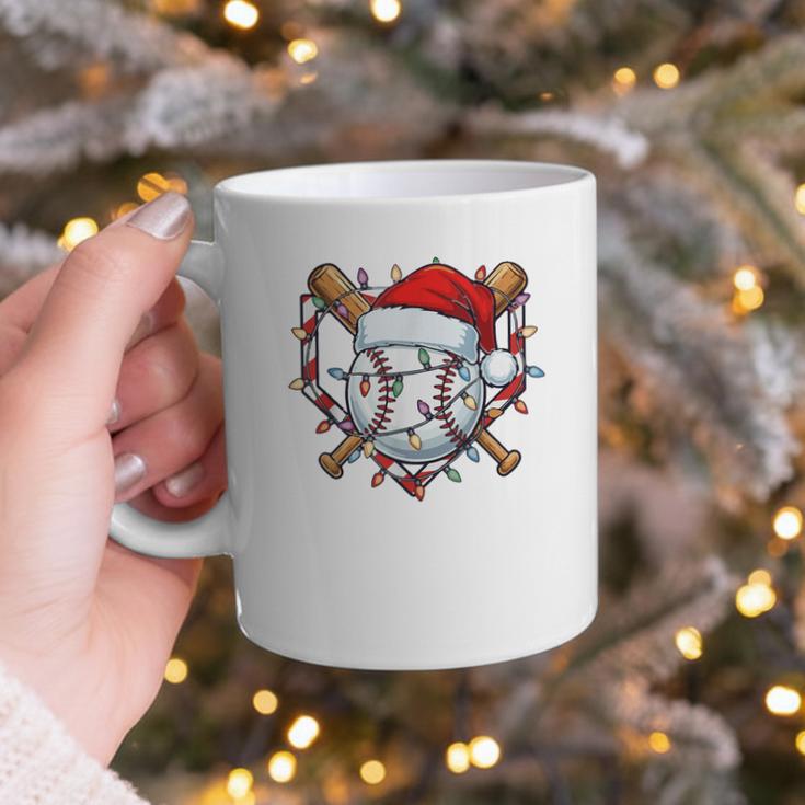 Christmas Baseball Santa Hat For Baseball Players Fans Graphic Print Coffee Mug