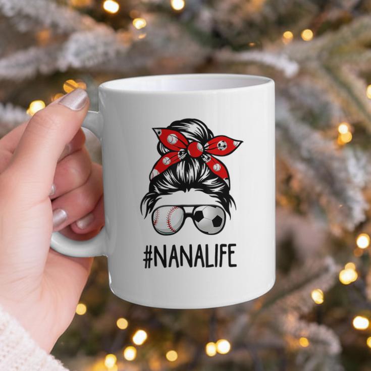 Classy Nana Life Soccer Messy Bun Baseball Mother's Day Graphic Print Coffee Mug