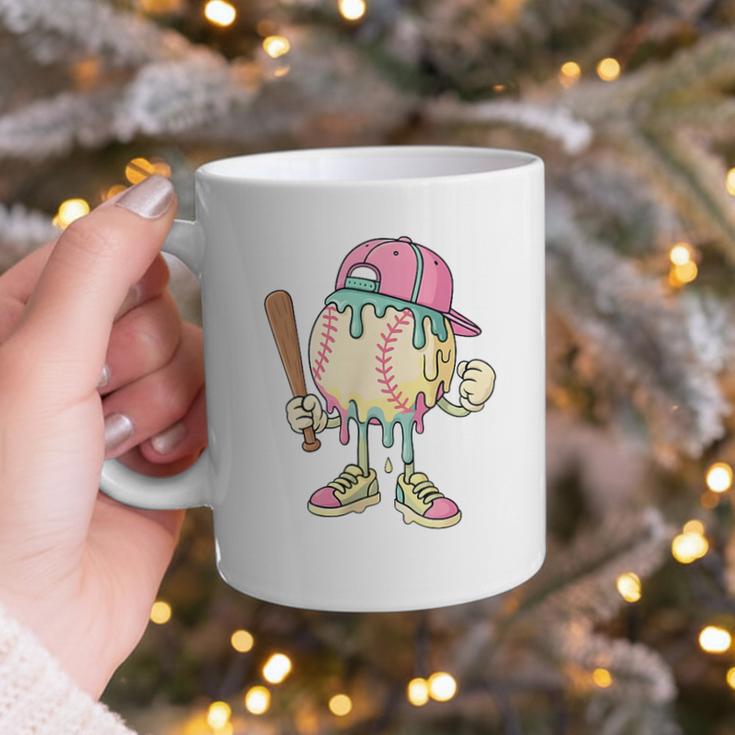 Cute Baseball Ice Cream Drip For Girls & Boys 2 Sides Graphic Print Coffee Mug Cute Baseball Ice Cream Drip For Girls & Boys 2 Sides Graphic Print Coffee Mug