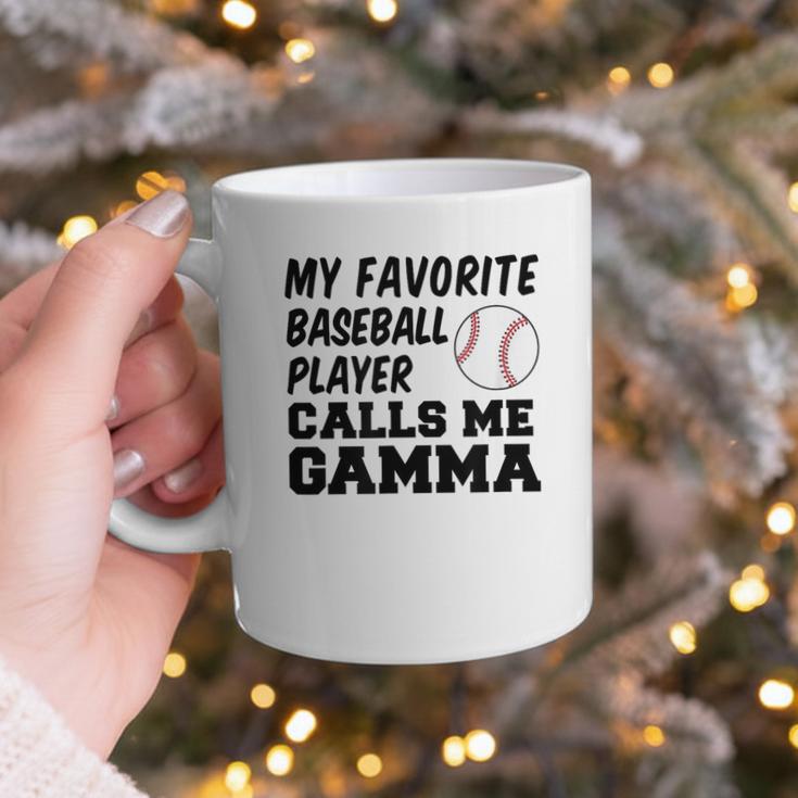 My Favorite Baseball Player Calls Me Gamma Graphic Print Coffee Mug