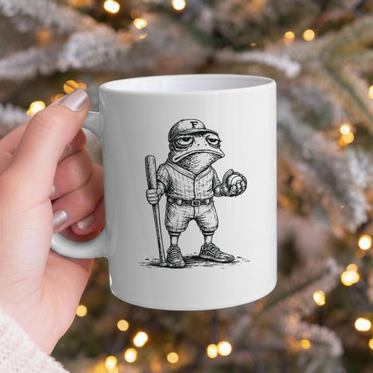 Frog Basketbal Men Women Grumpy Frog Playing Baseball Graphic Print Coffee Mug Frog Basketbal Men Women Grumpy Frog Playing Baseball Graphic Print Coffee Mug