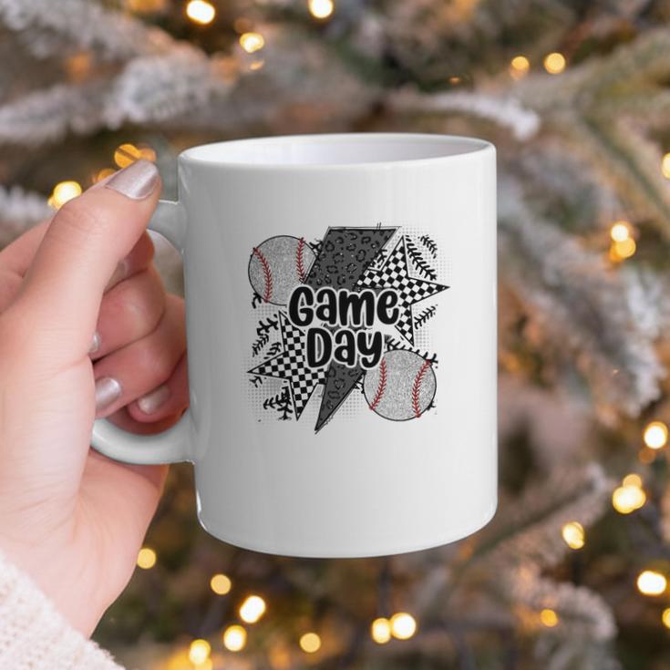 Game Day Baseball Retro Checkered Baseball Graphic Print Coffee Mug Game Day Baseball Retro Checkered Baseball Graphic Print Coffee Mug