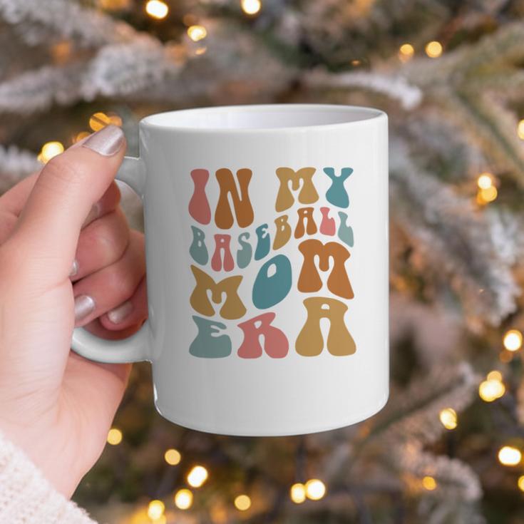 Groovy In My Baseball Mom Era Softball Game Day Graphic Print Coffee Mug