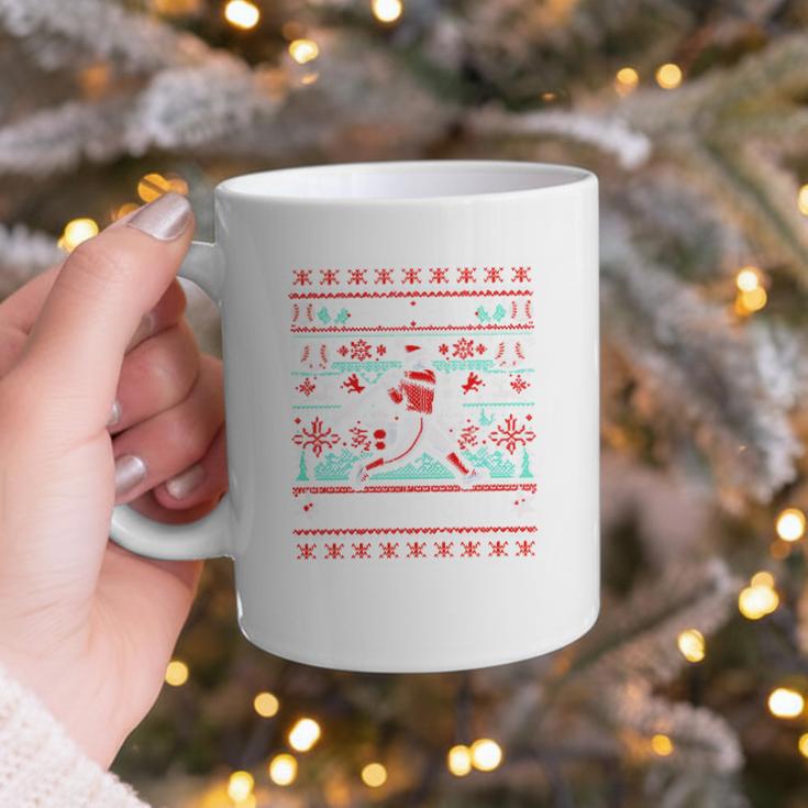 Ho Ho Homerun Baseball Ugly Christmas Sweater Party Hitter Graphic Print Coffee Mug Ho Ho Homerun Baseball Ugly Christmas Sweater Party Hitter Graphic Print Coffee Mug
