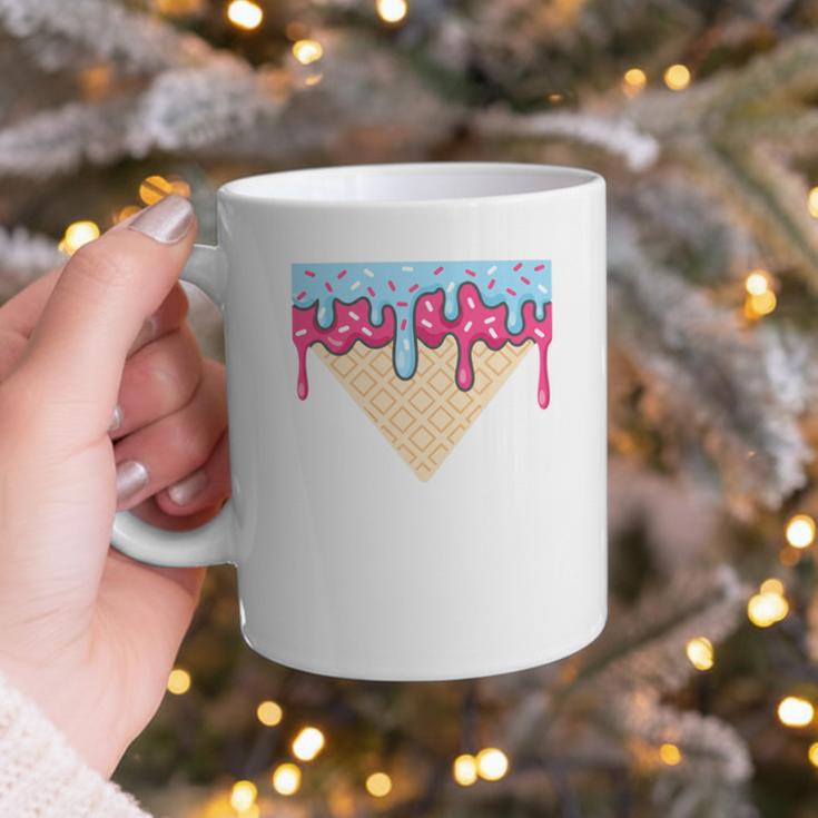 Ice Cream Baseball Cone Dripping Sprinkles Kids Boys Summer Premium Tri-Blend Graphic Print Coffee Mug