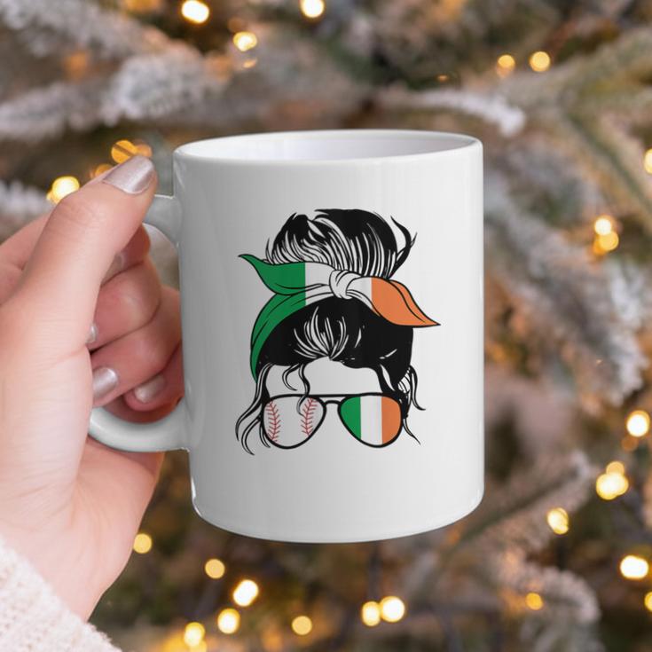 Ireland Baseball Mom Messy Bun Irish Baseball Girl Graphic Print Coffee Mug Ireland Baseball Mom Messy Bun Irish Baseball Girl Graphic Print Coffee Mug