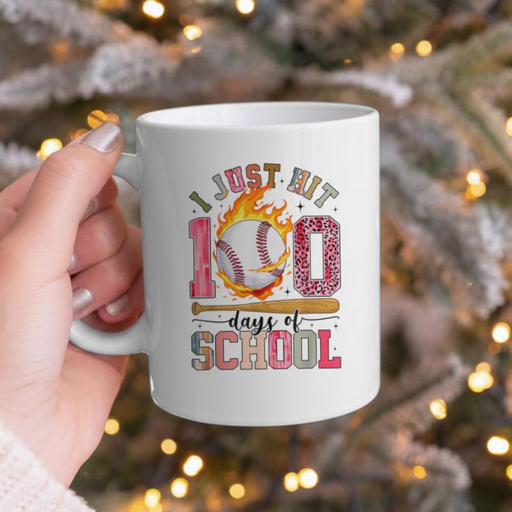 I Just Hit 100 Days Of School Baseball Lovers Fans Boys Kids Graphic Print Coffee Mug