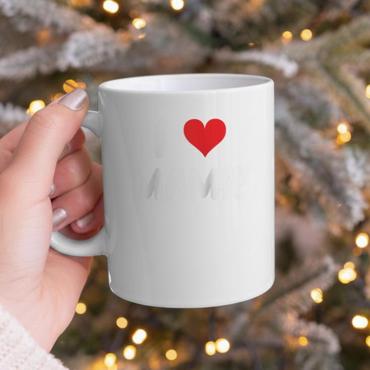 I Love Mamie Heart Grandma Grandmother Grandparent Raglan Baseball Tee Graphic Print Coffee Mug
