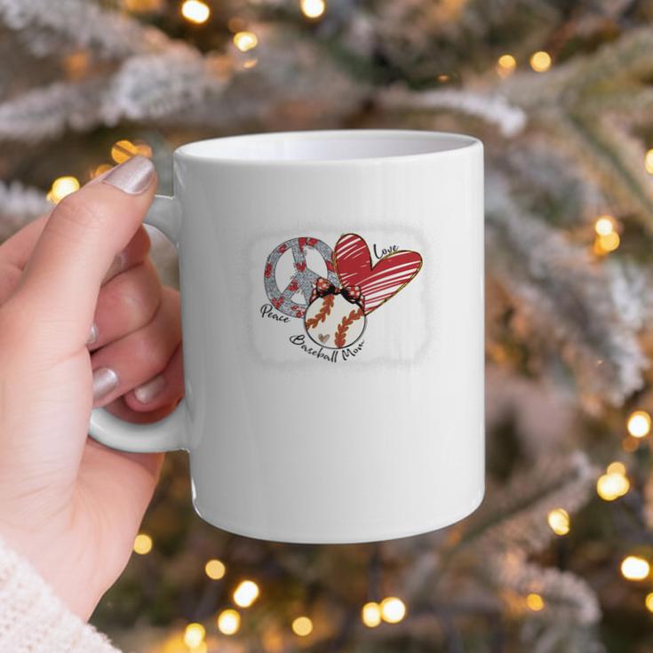 Peace Love Baseball Mom Mommy Premium Graphic Print Coffee Mug Peace Love Baseball Mom Mommy Premium Graphic Print Coffee Mug