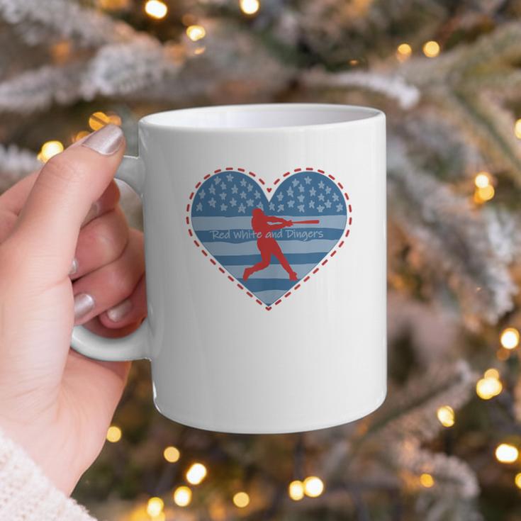 Primitive Patriotic American Baseball Mom Softball Dingers Graphic Print Coffee Mug Primitive Patriotic American Baseball Mom Softball Dingers Graphic Print Coffee Mug