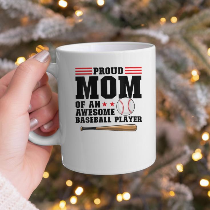 Proud Mom Of An Awesome Baseball Player Baseball Mom Graphic Print Coffee Mug