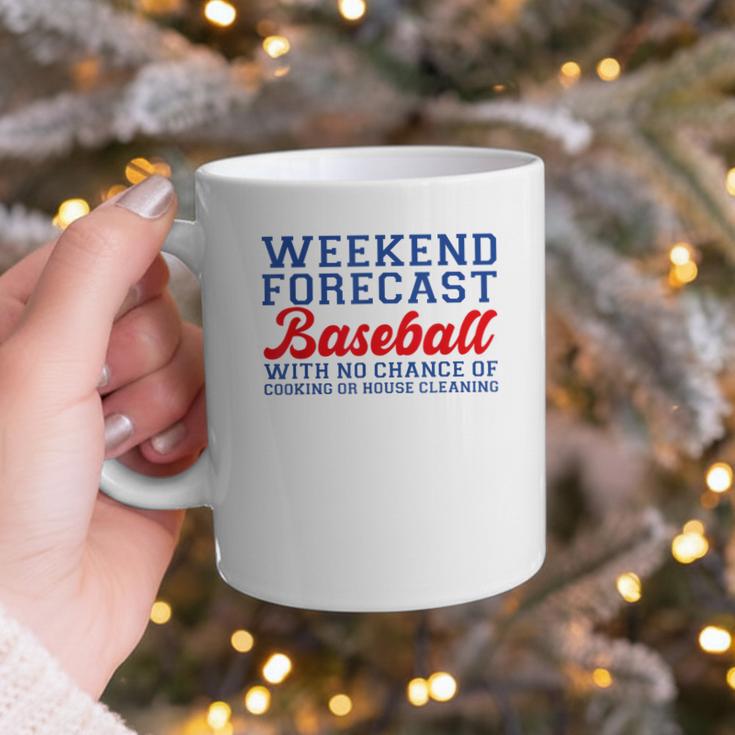 Retro Baseball Mom Mother's Day Weekend Forecast Baseball Graphic Print Coffee Mug
