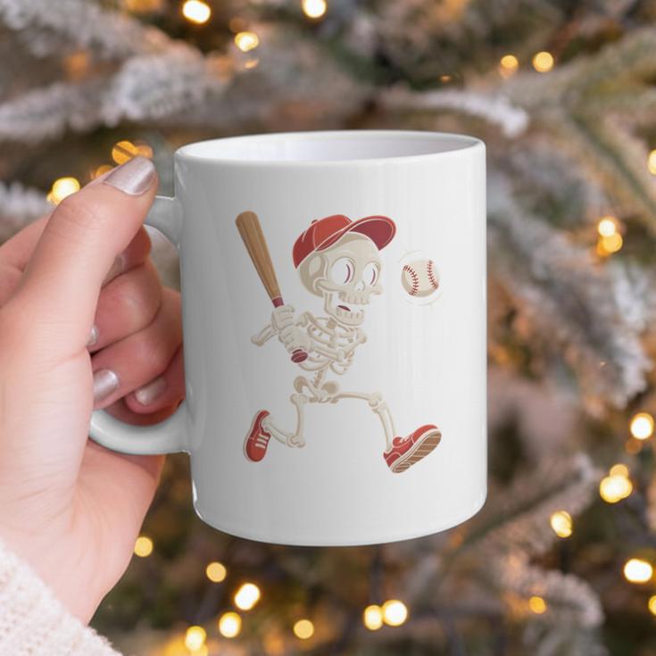 Skeleton Batting Baseball Halloween Boys Men Kids Graphic Print Coffee Mug