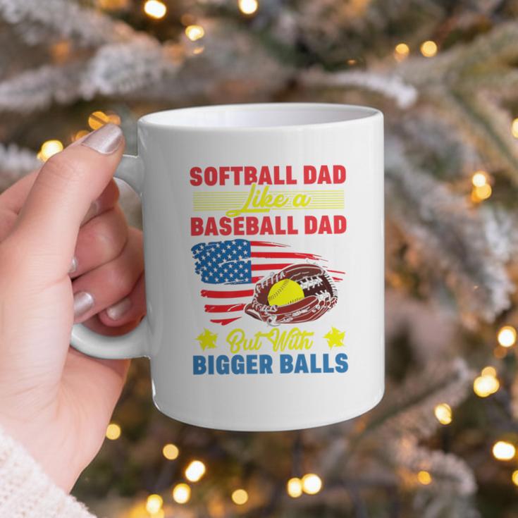Softball Dad Like A Baseball Dad But With Bigger Balls Premium Graphic Print Coffee Mug Softball Dad Like A Baseball Dad But With Bigger Balls Premium Graphic Print Coffee Mug