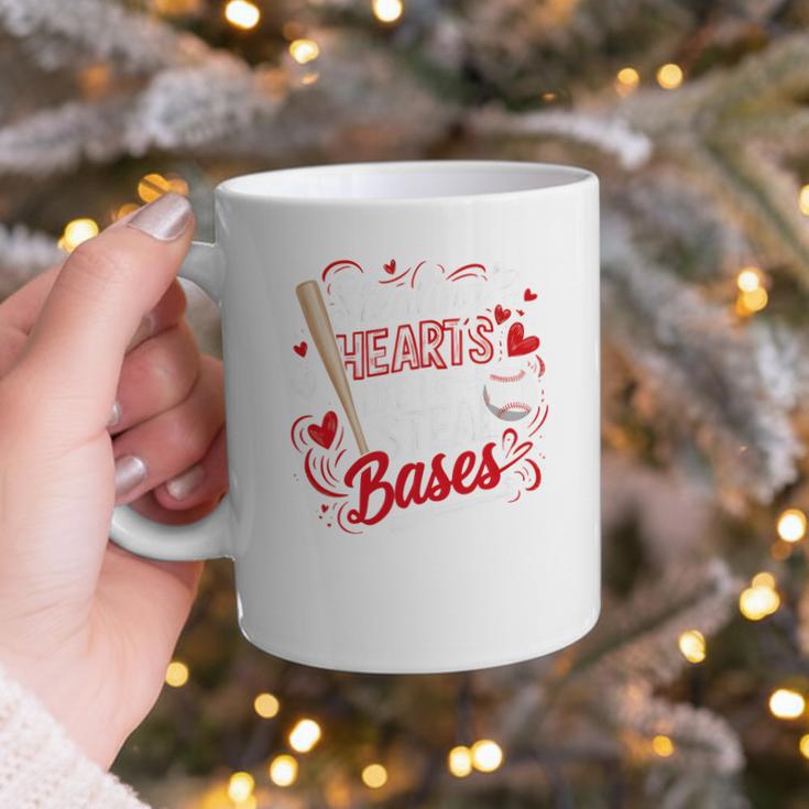 Stealing Hearts Like I Steal Bases Softball Baseball Batter Graphic Print Coffee Mug